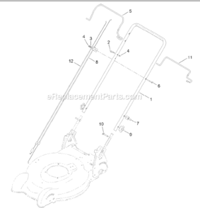 Handle Assembly Diagram and Parts List for 10604 311000001-311999999 - 2011 Lawn Boy Lawn Mower